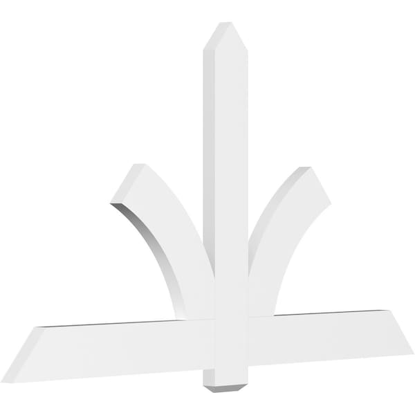 Ekena Millwork Redmond Architectural Grade PVC Gable Bracket, 72"W x 42"H x 2"D x 6"F, 14/12 Pitch GBP072X42X0206RED00 - main